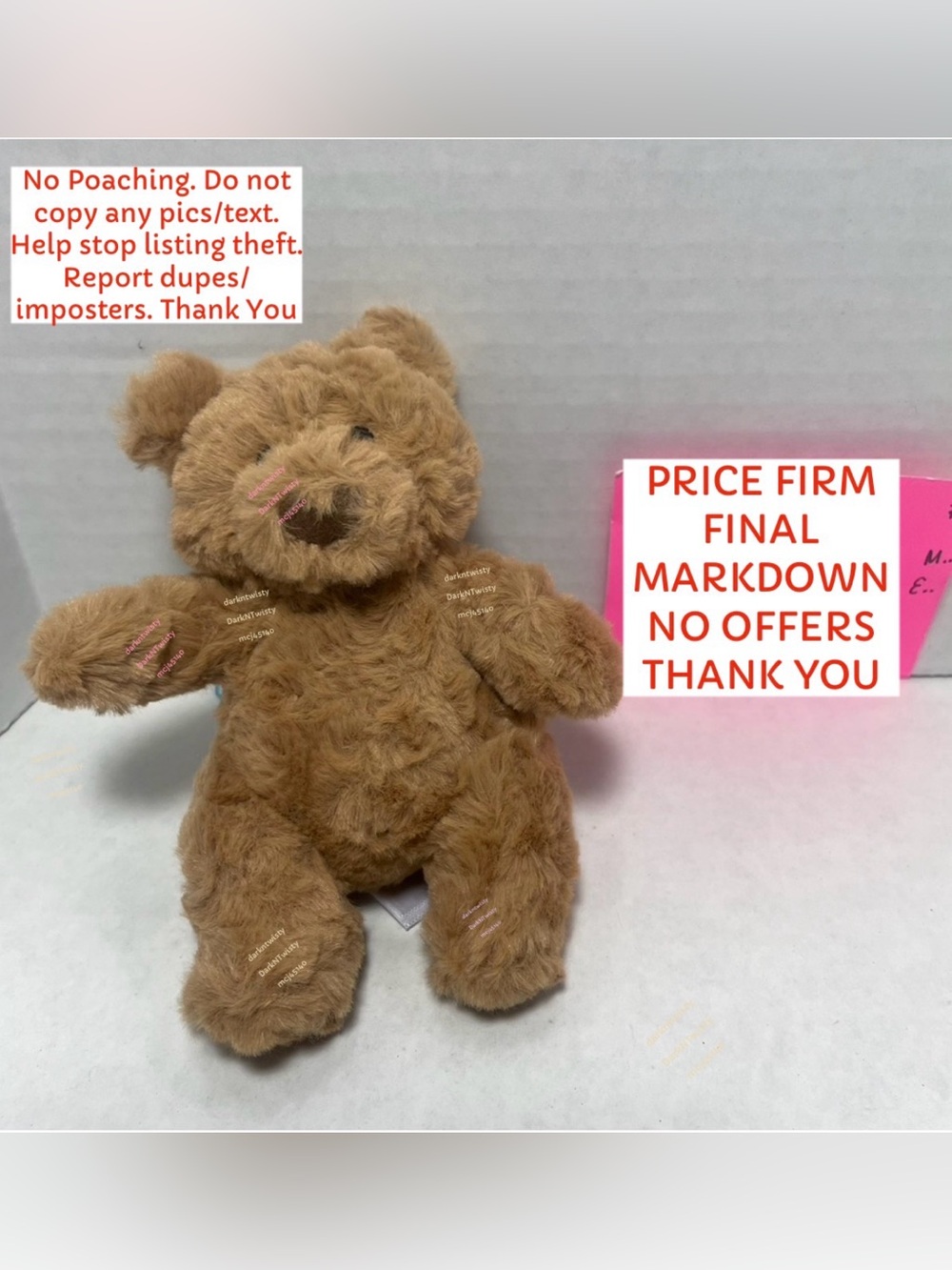 1 (one) BNWT JELLYCAT TINY (but 100% LOVE) BARTHOLOMEW BEAR
